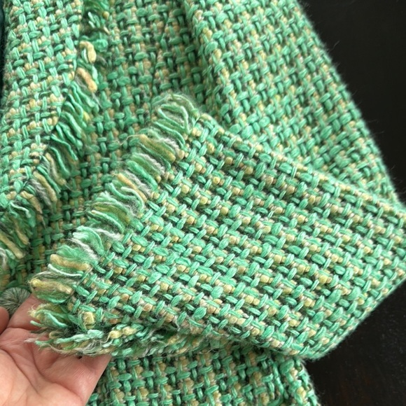 Tibi Green Blazer Tweed Jacket - Picture 4 of 5